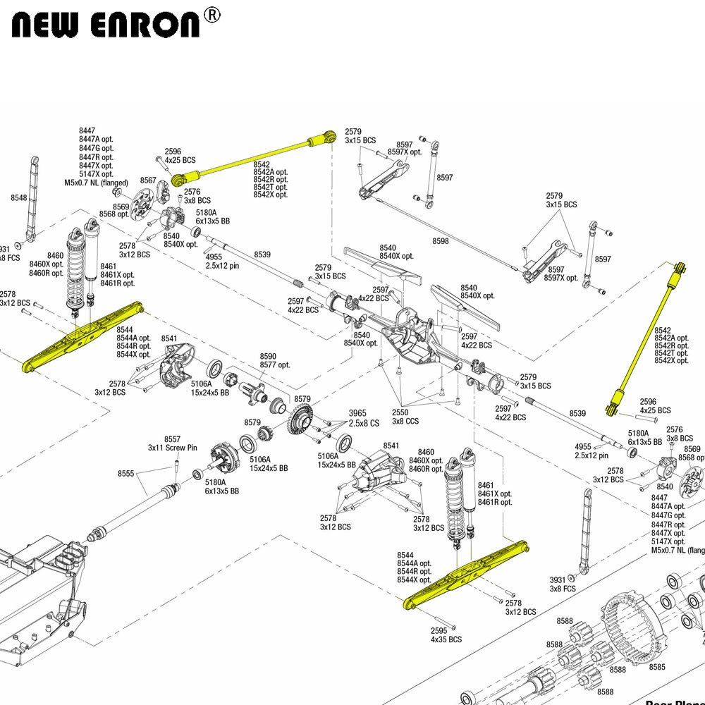 NEW ENRON Aluminum Alloy Rear  - Rc Suspension Arm 评论和价格