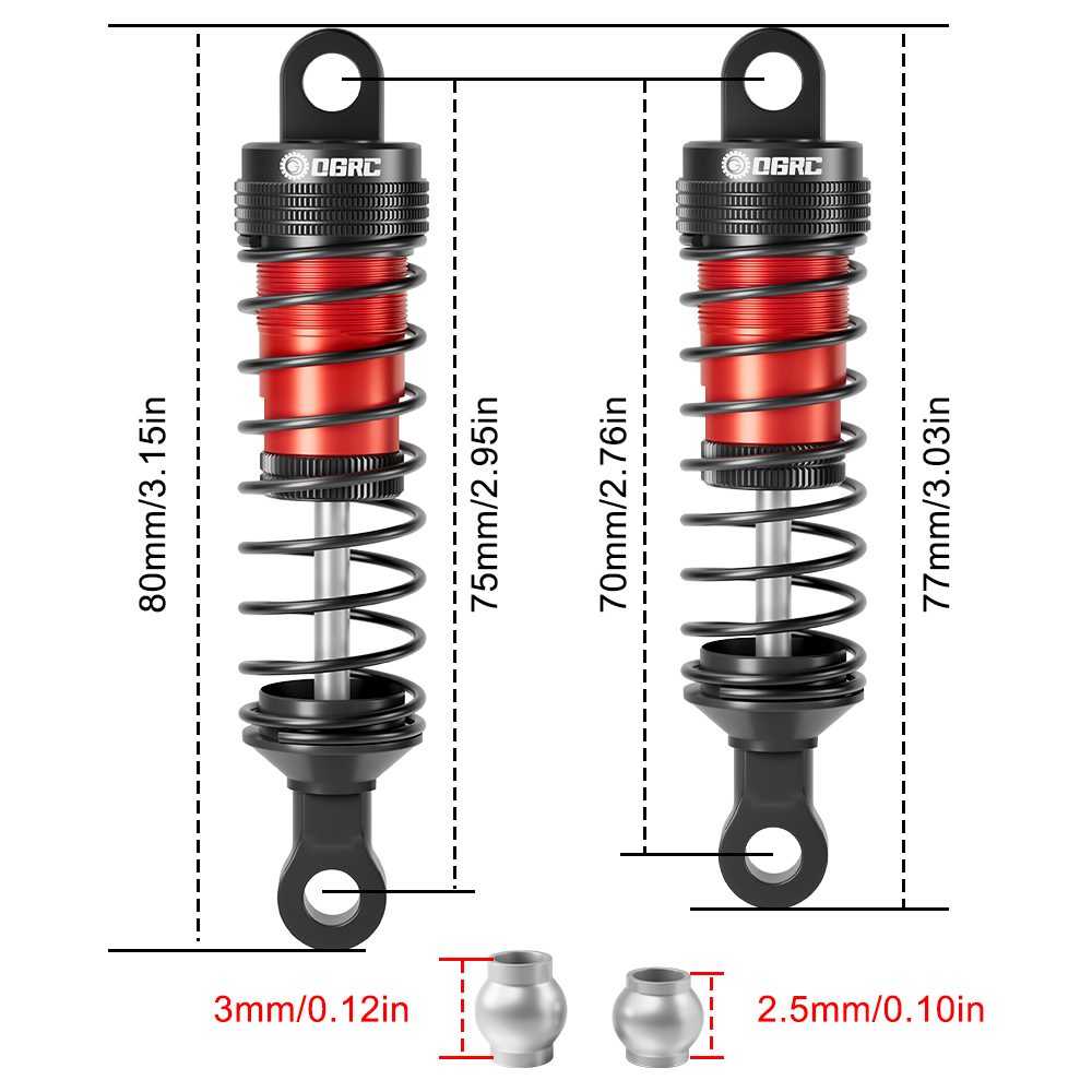 OGRC Aluminum Oil Shock Absorb - Rc Suspension Arm 评论和价格