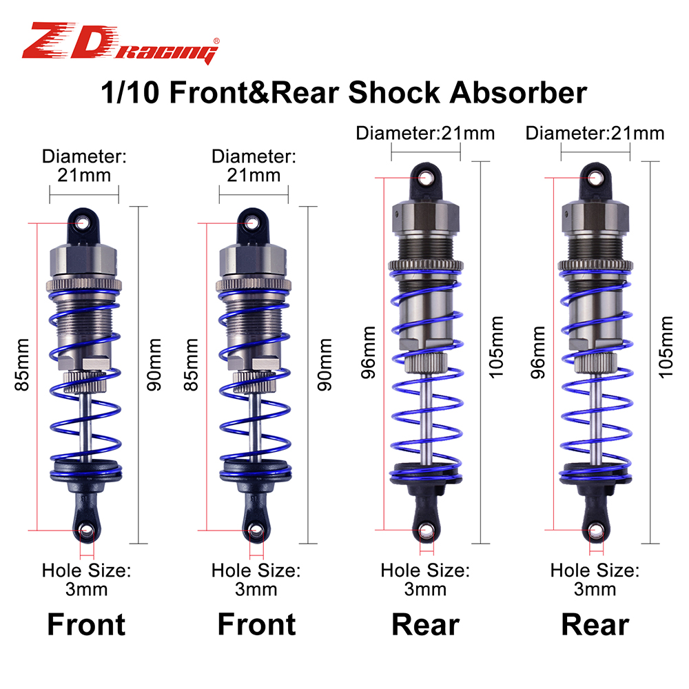 2Pcs ZD Racing 105mm Front Rae - Rc Suspension Arm 评论和价格