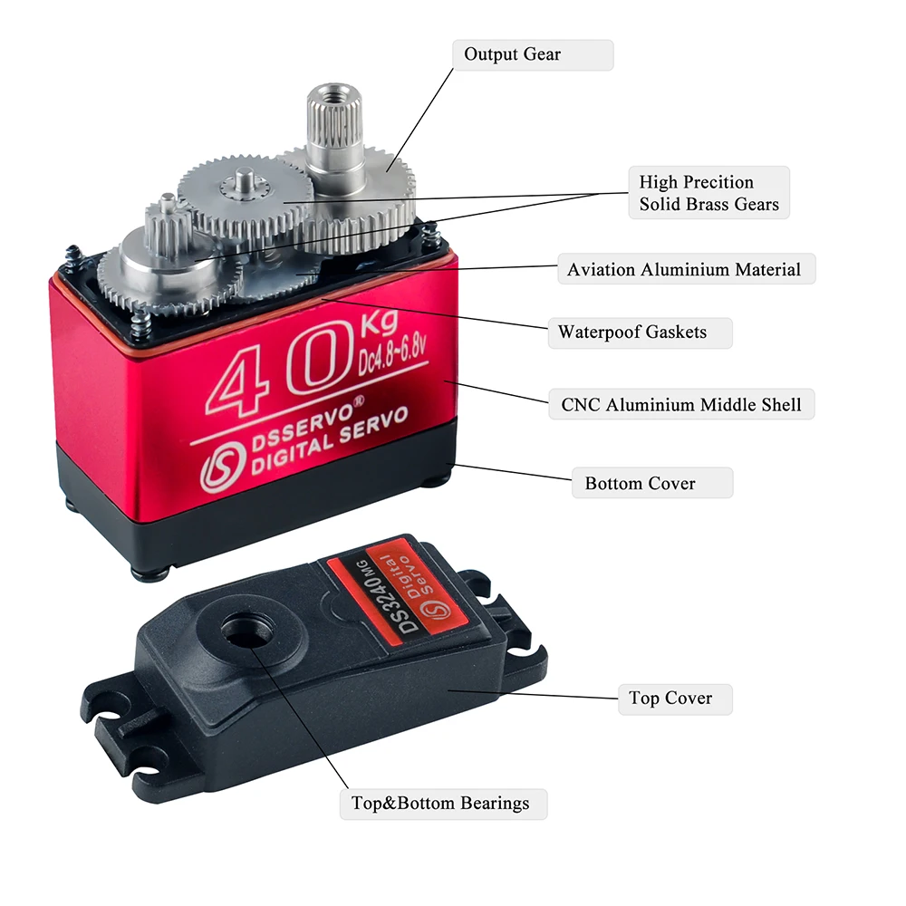 40KG Dsservo DS3240 Large Torq - Rc Car Servo 评论和价格
