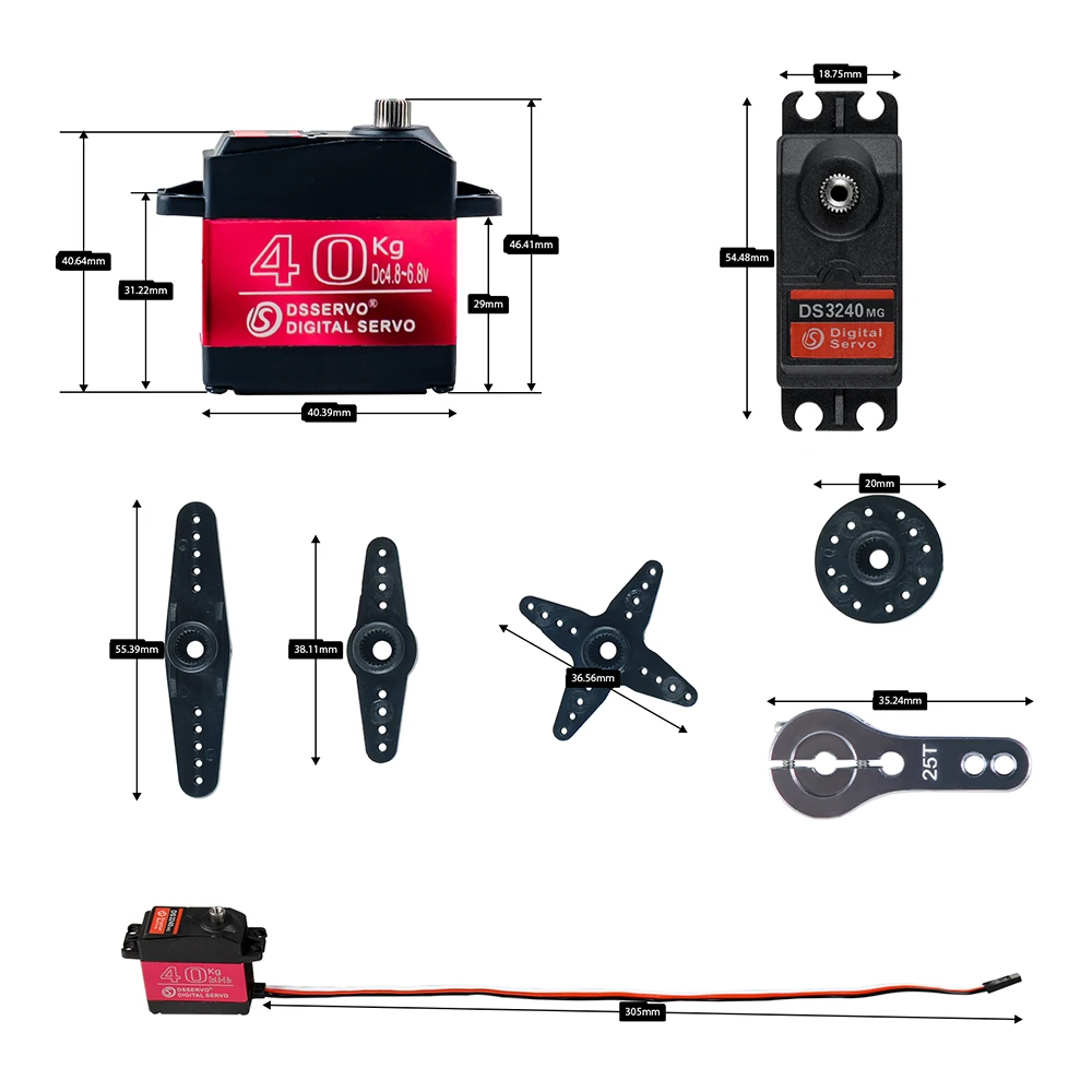 40KG Dsservo DS3240 Large Torq - Rc Car Servo 评论和价格