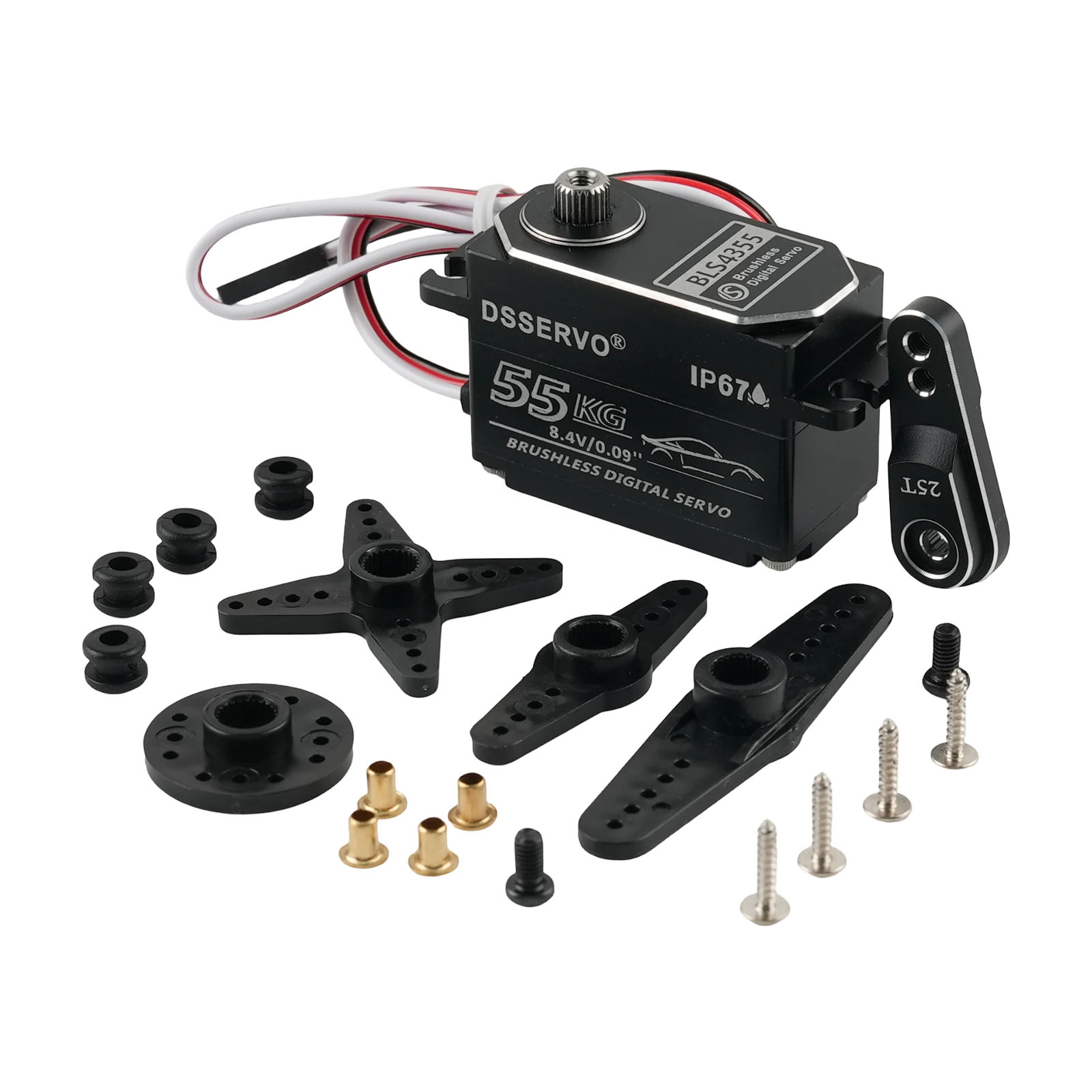Dsservo BLS4355 55KG Low-profi - Rc Car Servo 评论和价格
