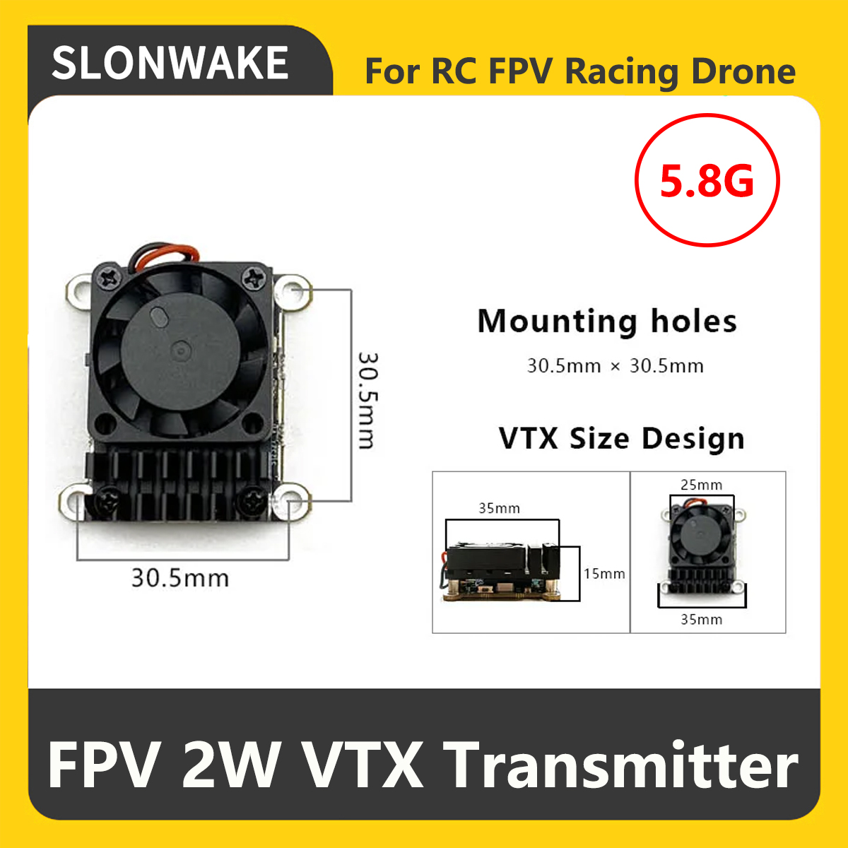 SLONWAKE 5.8G 2000mW FPV VTX T - Fpv Drone Camera 评论和价格